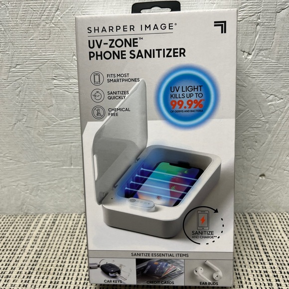 Sharper Image UV Zone Phone Sanitizer of essential items New in box - Picture 4 of 4